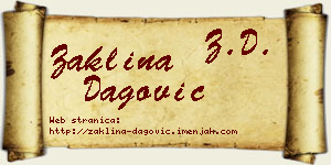 Žaklina Dagović vizit kartica